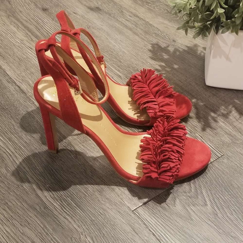 Banana Republic Red Fringe heels